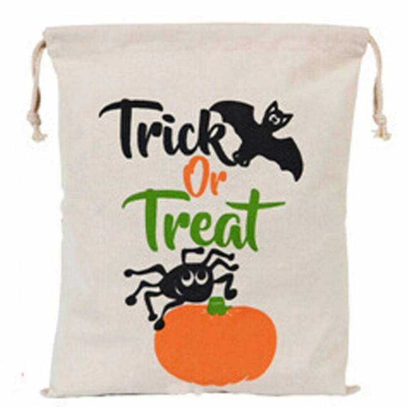 Josephu Store 2018 NEW Halloween Printing Spider Pumpkin Canvas Bags Beam Port Drawstring Sack Candy Gift Bags Treat Or Trick Party Decoration 9 Josephu Store 2018 NEW Halloween Printing Spider Pumpkin Canvas Bags Beam Port Drawstring Sack Candy Gift Bags Treat Or Trick Party Decoration