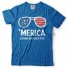 Onlineamericanstore 2019 4th Of July T-shirt 'Merica Kicking Ass Since 1776 Patriotic Shirt USA T-shirt Mens Clothing