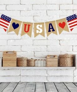 Onlineamericanstore 2019 4th Of July USA Banner Pennants Stars Stripes USA Party Supplies Independence Day Decor Patriotic Memorial Day
