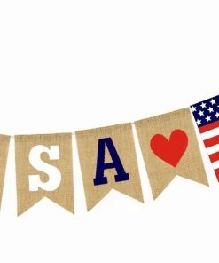 Onlineamericanstore 2019 4th Of July USA Banner Pennants Stars Stripes USA Party Supplies Independence Day Decor Patriotic Memorial Day
