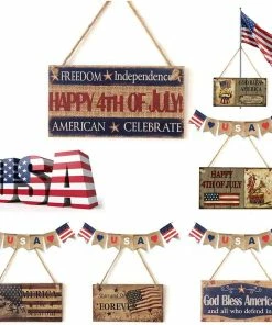Onlineamericanstore 2019 American 4th Of July Independence Day Wooden Plaque Sign God Bless America Decoracion De Fiestas Y Eventos Decoration Patriotic Theme Party Supplies