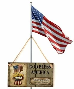 Onlineamericanstore 2019 American 4th Of July Independence Day Wooden Plaque Sign God Bless America Decoracion De Fiestas Y Eventos Decoration Patriotic Theme Party Supplies