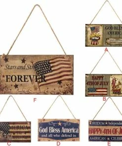 Onlineamericanstore 2019 American 4th Of July Independence Day Wooden Plaque Sign God Bless America Decoracion De Fiestas Y Eventos Decoration Patriotic Theme Party Supplies