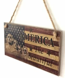 Onlineamericanstore 2019 American 4th Of July Independence Day Wooden Plaque Sign God Bless America Decoracion De Fiestas Y Eventos Decoration Patriotic Theme Party Supplies