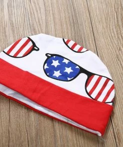 Onlineamericanstore Kids Clothing 2019 Fashion Infant Baby 4th Of July Letter Romper Bodysuit+Stars Striped Pants+Hat Outfits Abito In Cotone A Maniche Corte#40