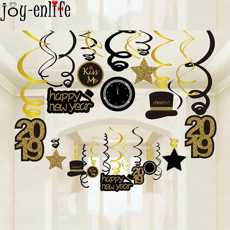 Joy-enlife Fun Party Store New Year Collection 2019 Happy New Year Decoration Funny Photo Booth Props Gold Black Banner Garland Cake Toppers Christmas Navidad Party Supplies 3 Joy-enlife Fun Party Store New Year Collection 2019 Happy New Year Decoration Funny Photo Booth Props Gold Black Banner Garland Cake Toppers Christmas Navidad Party Supplies