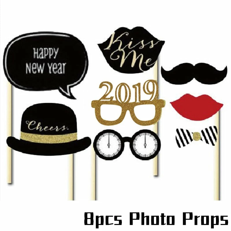 Joy-enlife Fun Party Store New Year Collection 2019 Happy New Year Decoration Funny Photo Booth Props Gold Black Banner Garland Cake Toppers Christmas Navidad Party Supplies 13 Joy-enlife Fun Party Store New Year Collection 2019 Happy New Year Decoration Funny Photo Booth Props Gold Black Banner Garland Cake Toppers Christmas Navidad Party Supplies