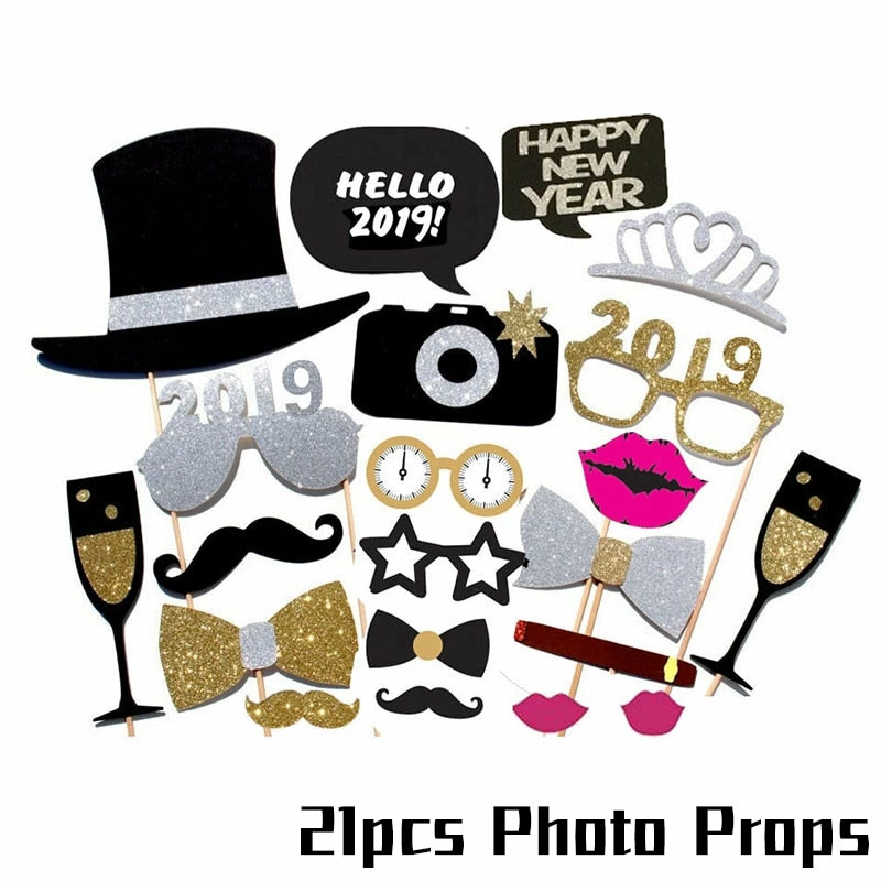 Joy-enlife Fun Party Store New Year Collection 2019 Happy New Year Decoration Funny Photo Booth Props Gold Black Banner Garland Cake Toppers Christmas Navidad Party Supplies 15 Joy-enlife Fun Party Store New Year Collection 2019 Happy New Year Decoration Funny Photo Booth Props Gold Black Banner Garland Cake Toppers Christmas Navidad Party Supplies