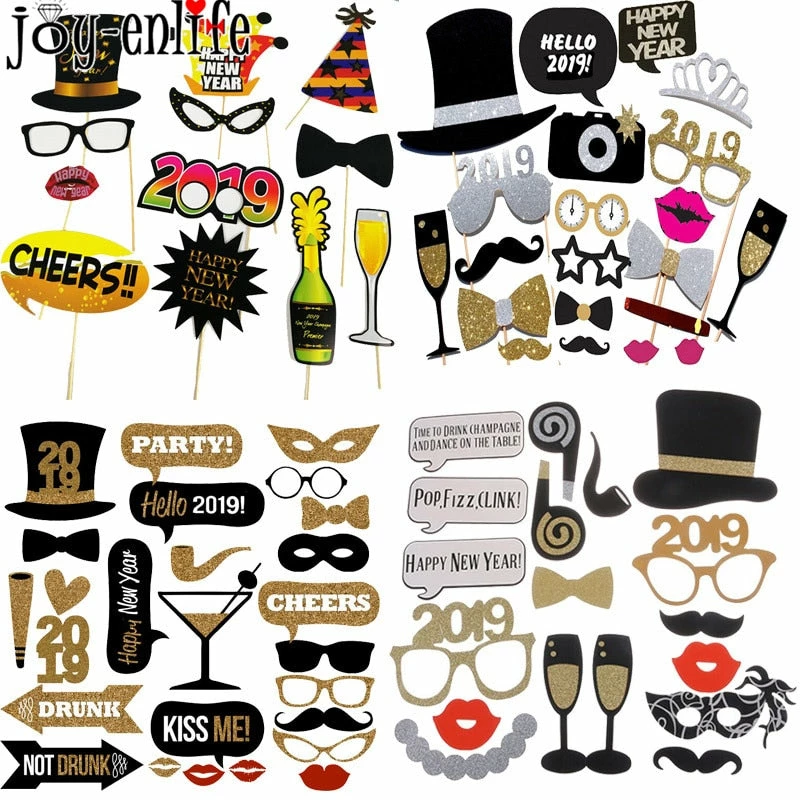 Joy-enlife Fun Party Store New Year Collection 2019 Happy New Year Decoration Funny Photo Booth Props Gold Black Banner Garland Cake Toppers Christmas Navidad Party Supplies 39 Joy-enlife Fun Party Store New Year Collection 2019 Happy New Year Decoration Funny Photo Booth Props Gold Black Banner Garland Cake Toppers Christmas Navidad Party Supplies