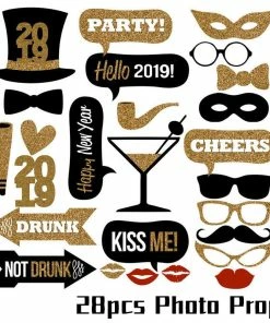 Joy-enlife Fun Party Store New Year Collection 2019 Happy New Year Decoration Funny Photo Booth Props Gold Black Banner Garland Cake Toppers Christmas Navidad Party Supplies 55 Joy-enlife Fun Party Store New Year Collection 2019 Happy New Year Decoration Funny Photo Booth Props Gold Black Banner Garland Cake Toppers Christmas Navidad Party Supplies
