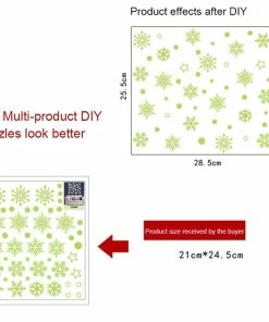 The American Store 2019 New Year Merry Christmas Decorations For Home Luminous Snowflake Background Decorative Sticker Removable Navidad Natal