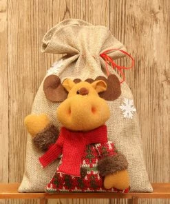 Shenzhen Super Deal Co,.Ltd Christmas Gift Bag Collection 2019 Year Merry Christmas Gift Bags Santa Claus Snowman Elk Christmas Candy Packaging Christmas Candy Decoration For Home New