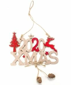 FX7816 Daily Necessities Store Christmas Decorations 2020 Merry Christmas Decor For Home Happy New Year Supplies Navidad Xmas Gift Wooden Ornament Christmas Tree Decoration Pendant