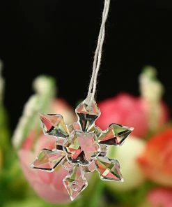 ^17 PINK^ Store 20PCS/Pack Christmas Ornament White Snowflakes Acrylic Craft Christmas Snowflake Tree Window Christmas Decorations For Home