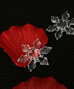 ^17 PINK^ Store 20PCS/Pack Christmas Ornament White Snowflakes Acrylic Craft Christmas Snowflake Tree Window Christmas Decorations For Home