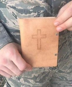 The American Store Handmade Leather Bible Cover | KJV Pocket Size Military Bible For Christian Gift Religious Bible Covers & Accessories