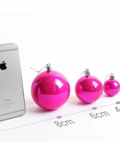 ETya Shop Store 24 Pcs/Set Glitter Chic Christmas Tree Ball Baubles Xmas Party Wedding Hanging Ornament Christmas Decoration For Home Market