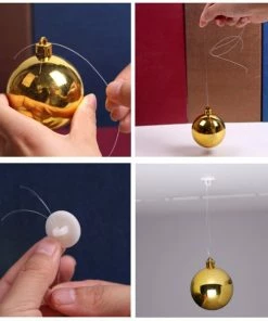 ETya Shop Store 24 Pcs/Set Glitter Chic Christmas Tree Ball Baubles Xmas Party Wedding Hanging Ornament Christmas Decoration For Home Market