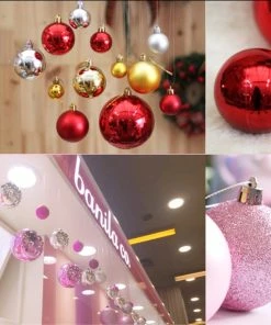 ETya Shop Store 24 Pcs/Set Glitter Chic Christmas Tree Ball Baubles Xmas Party Wedding Hanging Ornament Christmas Decoration For Home Market