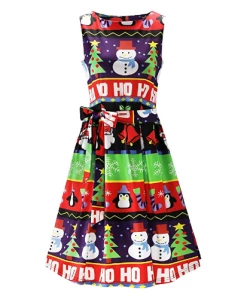 SYourself Store 2018 New Winter Christmas Dress For Women Elk Snowflake Autumn Long Sleeve 5XL Plus Size Lady Casual A-Line Mini Dress Vestidos