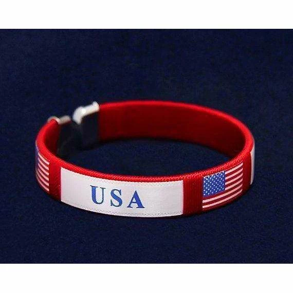 FundraisingForACause 25 USA American Flag Bracelets (25 Bracelets)(B-22-PT) 3 FundraisingForACause 25 USA American Flag Bracelets (25 Bracelets)(B-22-PT)