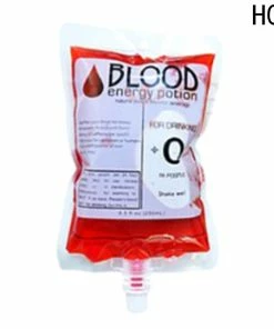 Jennifer's Commodity Store Halloween Prop 250ml Transparent Clear Medical PVC Material Reusable Blood Energy Drink Bag Halloween Vampire Pouch Props Freeshipping