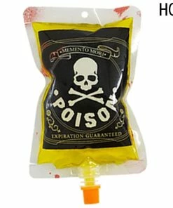 Jennifer's Commodity Store Halloween Prop 250ml Transparent Clear Medical PVC Material Reusable Blood Energy Drink Bag Halloween Vampire Pouch Props Freeshipping