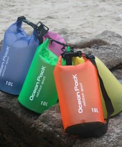 YOUGLE Store 2L 5L 10L Outdoor Waterproof Swimming Bag Bucket Dry Sack Storage Bag River Trekking Rafting Kayaking Travel Water Barrel Military Clothing & Accessories