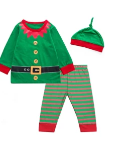 The American Store Baby Girl Clothes Christmas Pajamas Santa Claus Cartoon Nightwear Pyjamas Kids Winter Sleepwear Children's Homewear Pijamas Suit Christmas Kids Clothing
