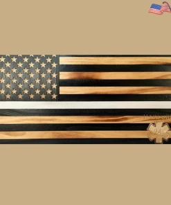 The American Store Concealment Flags Custom Handmade Shou Sugi Ban Style American Flags