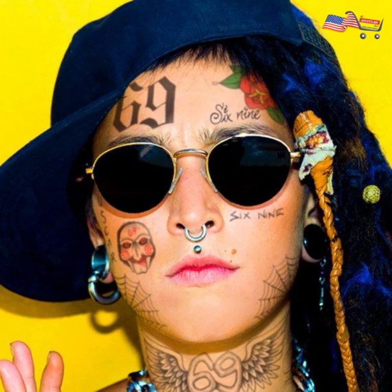 The American Store T69 Face Tattoo Set Inspired By Tekashi 6ix9ine | Halloween Face Tattoos 4 The American Store T69 Face Tattoo Set Inspired By Tekashi 6ix9ine | Halloween Face Tattoos