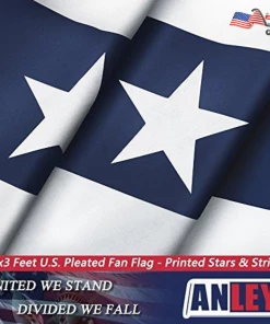 Onlineamericanstore ANLEY USA Pleated Fan Flag 1.5x3 Ft American US Bunting Patriotic Stars & Stripes Flag