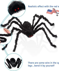 The American Store Halloween Decoration Spider 1Pieces Black Huge Spider Used For Halloween Or Parties Decoration Halloween Decorations