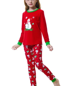 The American Store Christmas Family Collection Xmas Snowman Family Matching Pajamas Clothing Set Adult Kids Men Women Nightwear Christmas Pjs Family Matching Clothes