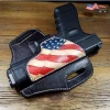 Onlineamericanstore Military Clothing & Accessories Custom Leather Holster With American Flag Theme For Full Size Glock