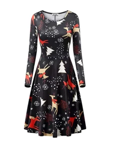 Shop4530021 Store Christmas Women Clothing 2018 Autumn Women Christmas Dress XL Plus Size New Year Festival Large Size Long Sleeve Tree Casual Vintage Winter Dress Ladies