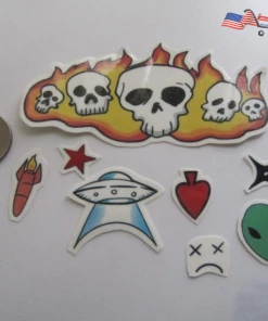 The American Store Tekashi69 Temporary Face Tattoos Set - 6ix9ine Halloween Costume | Rappers Tattoos | Lil PumpTattoo Set Halloween Temporary Tekashi69 Tattoos