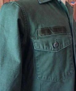 The American Store U.S. Army Medium Vietnam Era | Fatigue OG 107 | Cotton Green Sateen Shirt For Men's Vintage