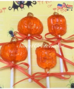 Onlineamericanstore Halloween And Fall Themed Lollipops- Old Fashioned Hard Candy & Pumpkin- Harvest- Thanksgiving- Halloween Candy Halloween Gift Collection
