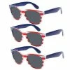 GrinderPUNCH 3 Pack Bulk USA American Flag Sunglasses - America Glasses Combo