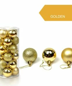 Online American Store Christmas Decorations 30mm Christmas Xmas Tree Ball Bauble Hanging Home Party Ornament Decor Packaging Christmas Merry Christmas Decoration