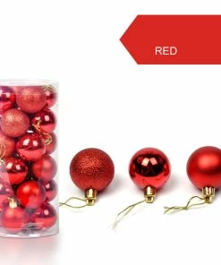 Online American Store Christmas Decorations 30mm Christmas Xmas Tree Ball Bauble Hanging Home Party Ornament Decor Packaging Christmas Merry Christmas Decoration
