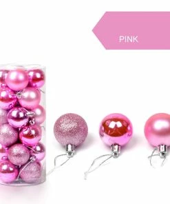 Online American Store Christmas Decorations 30mm Christmas Xmas Tree Ball Bauble Hanging Home Party Ornament Decor Packaging Christmas Merry Christmas Decoration