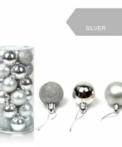 Online American Store Christmas Decorations 30mm Christmas Xmas Tree Ball Bauble Hanging Home Party Ornament Decor Packaging Christmas Merry Christmas Decoration