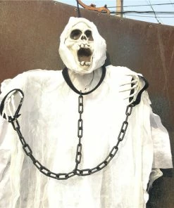 Giftower Party Store 36inch 90cm Tall White Halloween Decoration Hanging Ghost With Chain Light Up Eyes Sound And Sensor For Halloween Props Halloween Decorations 7 Giftower Party Store 36inch 90cm Tall White Halloween Decoration Hanging Ghost With Chain Light Up Eyes Sound And Sensor For Halloween Props Halloween Decorations