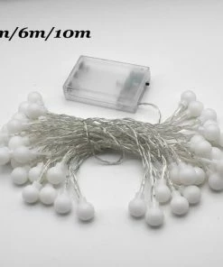 The American Store 3M 6M 10M Battery Waterproof Fairy Garland LED Ball Decorative String Lights For Christmas Tree Wedding Home Indoor Decoration