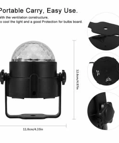 LightUp Store Laser Christmas Lights 3W Mini RGB Crystal Magic Ball Sound Activated Disco Ball Stage Lamp Lumiere Christmas Laser Projector Dj Club Party Light Show