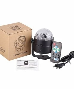 LightUp Store Laser Christmas Lights 3W Mini RGB Crystal Magic Ball Sound Activated Disco Ball Stage Lamp Lumiere Christmas Laser Projector Dj Club Party Light Show