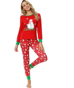 The American Store Christmas Family Collection Xmas Snowman Family Matching Pajamas Clothing Set Adult Kids Men Women Nightwear Christmas Pjs Family Matching Clothes
