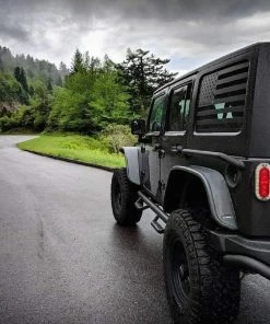 Onlineamericanstore Fits 2018-2021 Jeep Wrangler 4 Door JL JLU Rear Quarter Window American Flag Vinyl Decal Stickers 2019 2020 Patriotic Stickers